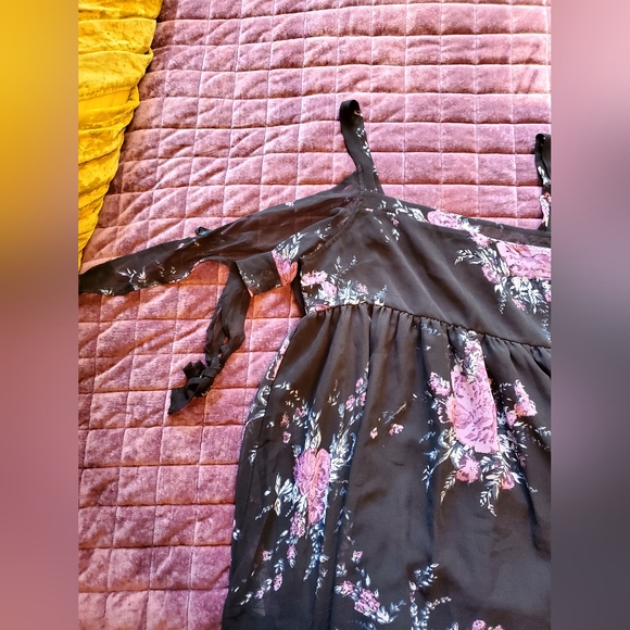 Free People Tied to You Casual Dress Sheer size M - Picture 3 of 5